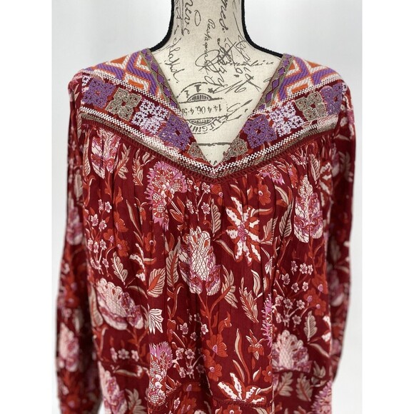 Rachel Zoe NWT Top As Worn On TV Home Economics Red Paisley Needlepoint Size S - Picture 4 of 7